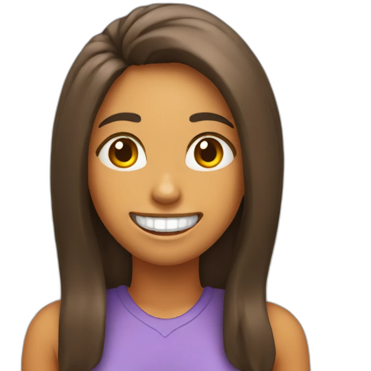 Chica con dientes grandes emoji