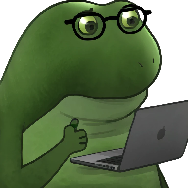 Middle aged woman using a laptop and has a gong sitting next to her  emoji
