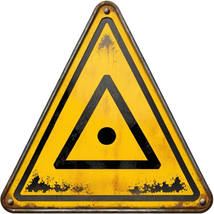 sulfuric acid, hazard sign emoji