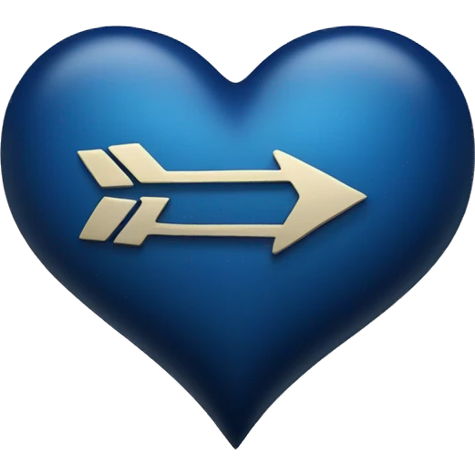 Dark blue heart with arrow emoji