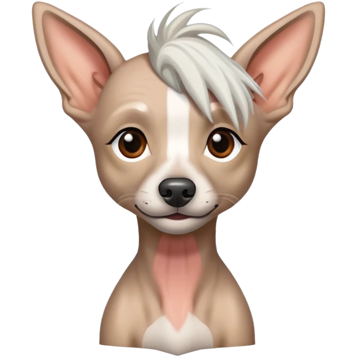 Chinese crested dog emoji