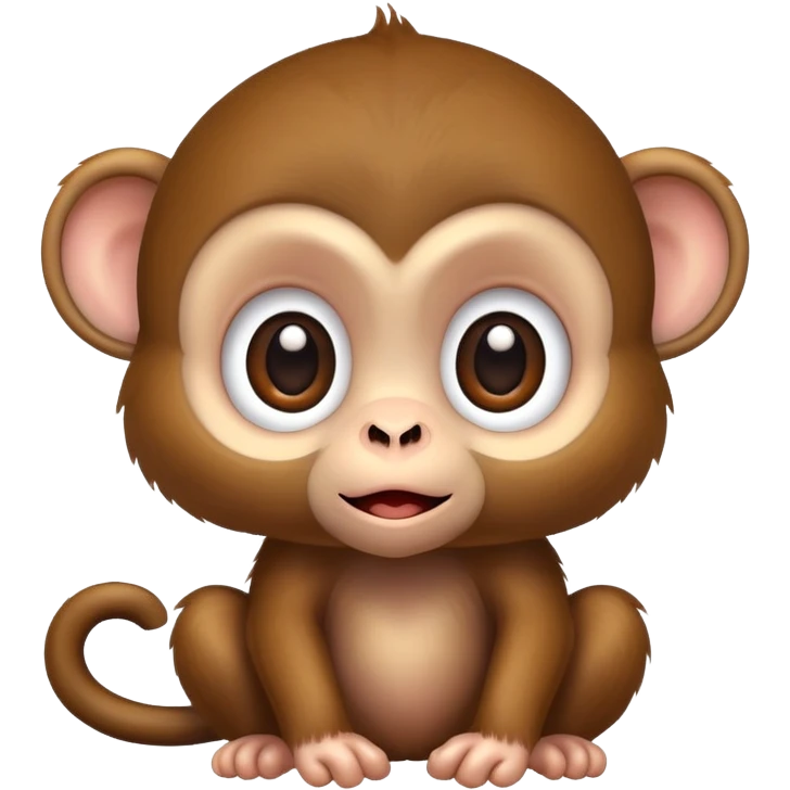 cute baby monkey with big eyes emoji