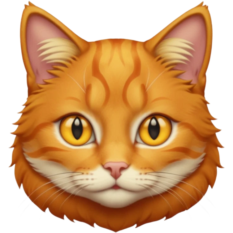 orange tabby cat: yellow eyes short hair emoji