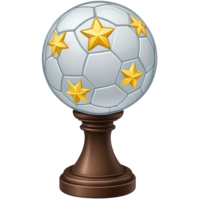 football crystall ball with stars on the small stand emoji