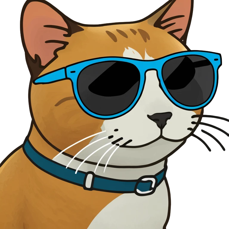 Cat with sunglasses emoji