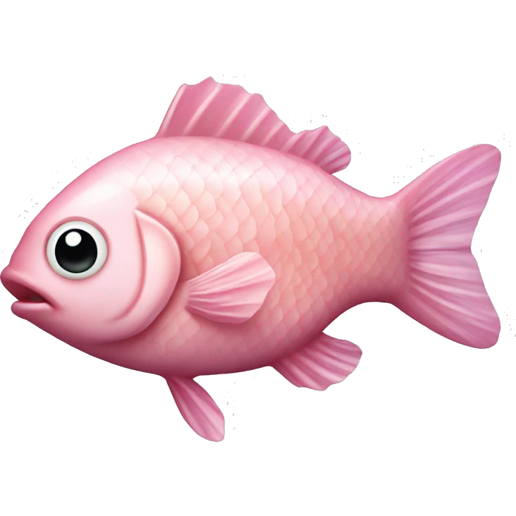 Baby pink-coloured tinned fish emoji