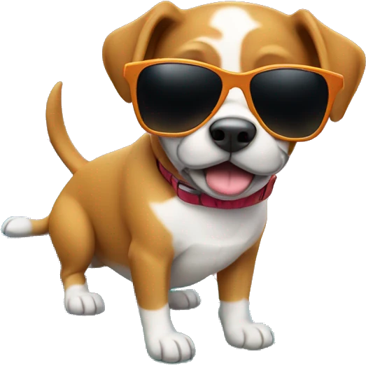 dog surfing in sunglasses  emoji