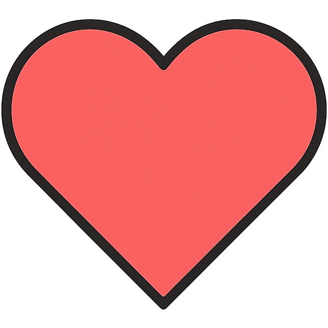 heart icon, clean and simple, modern icon style emoji