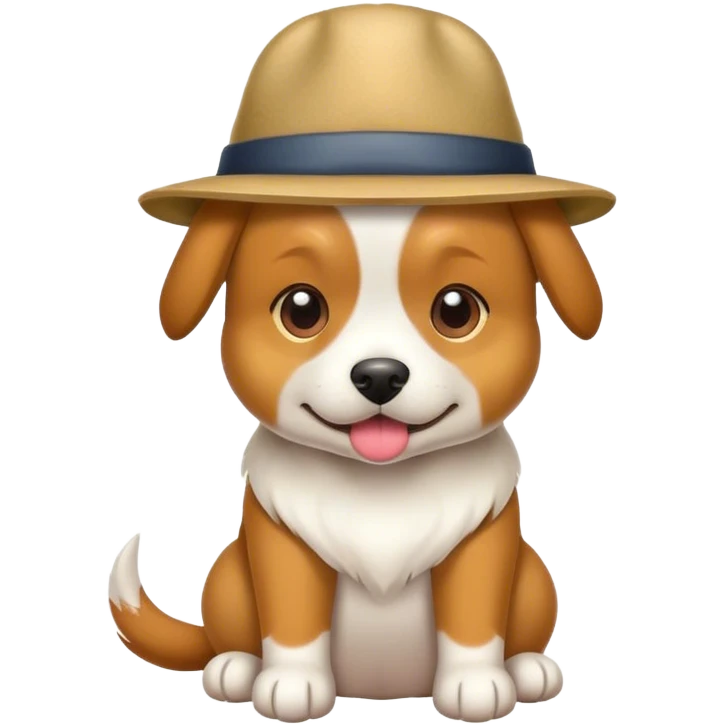 Dog wearing hat  emoji