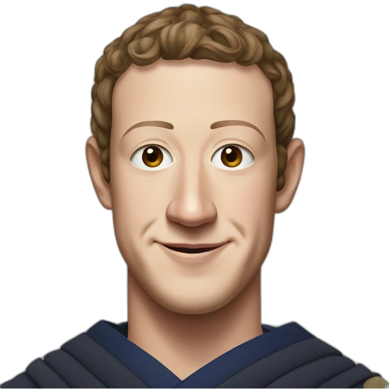 Kabuki style mark Zuckerberg emoji