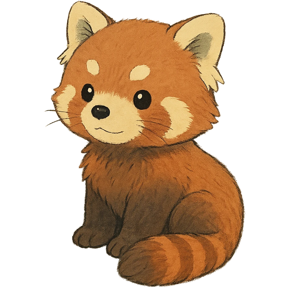 cute baby red panda emoji