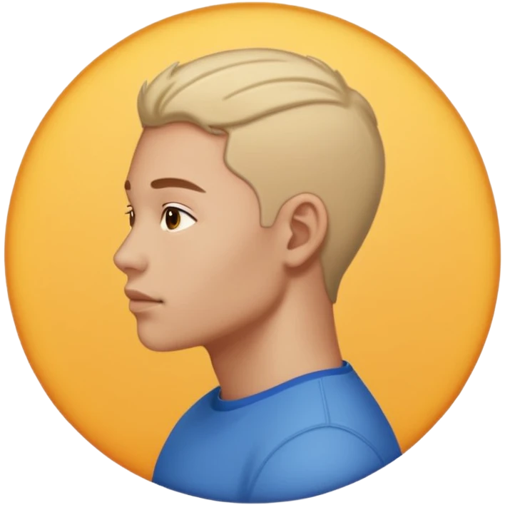 un personnage a partir du buste dans un rond en mode photo de profil emoji