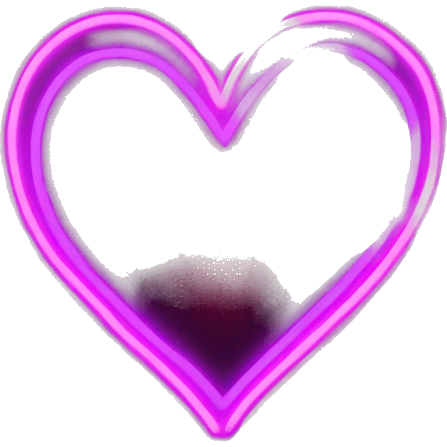  Neon heart emoji
