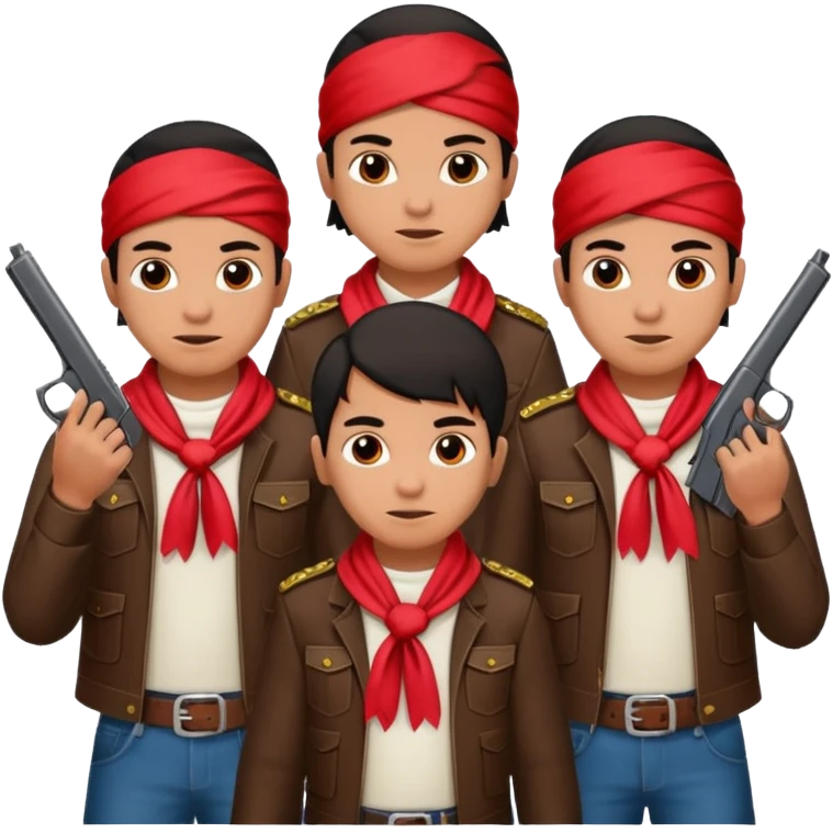 Norteño street gang repping gang signs and guns emoji