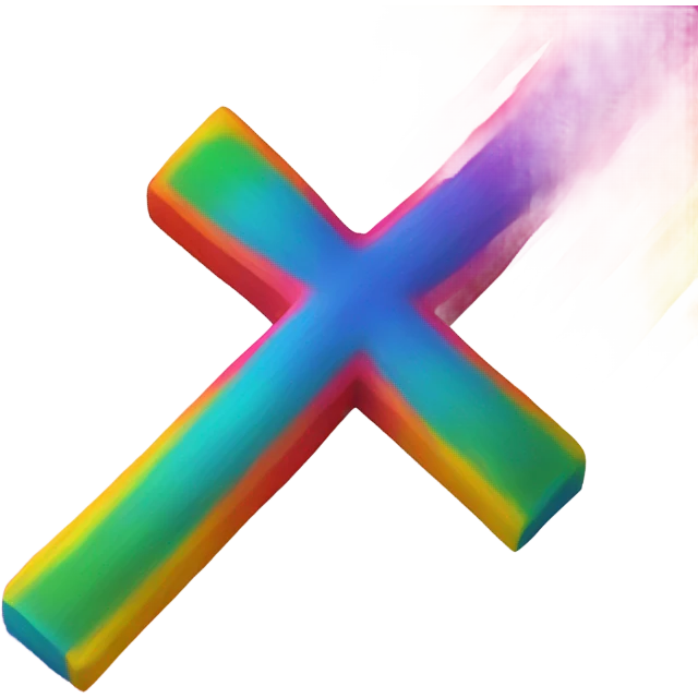 Rainbow cross emoji