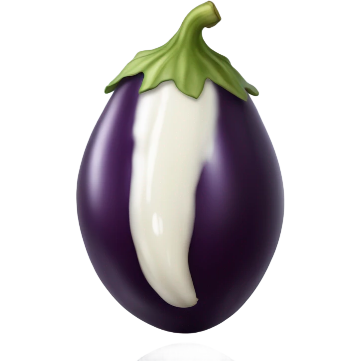 Eggplant leaking milk emoji