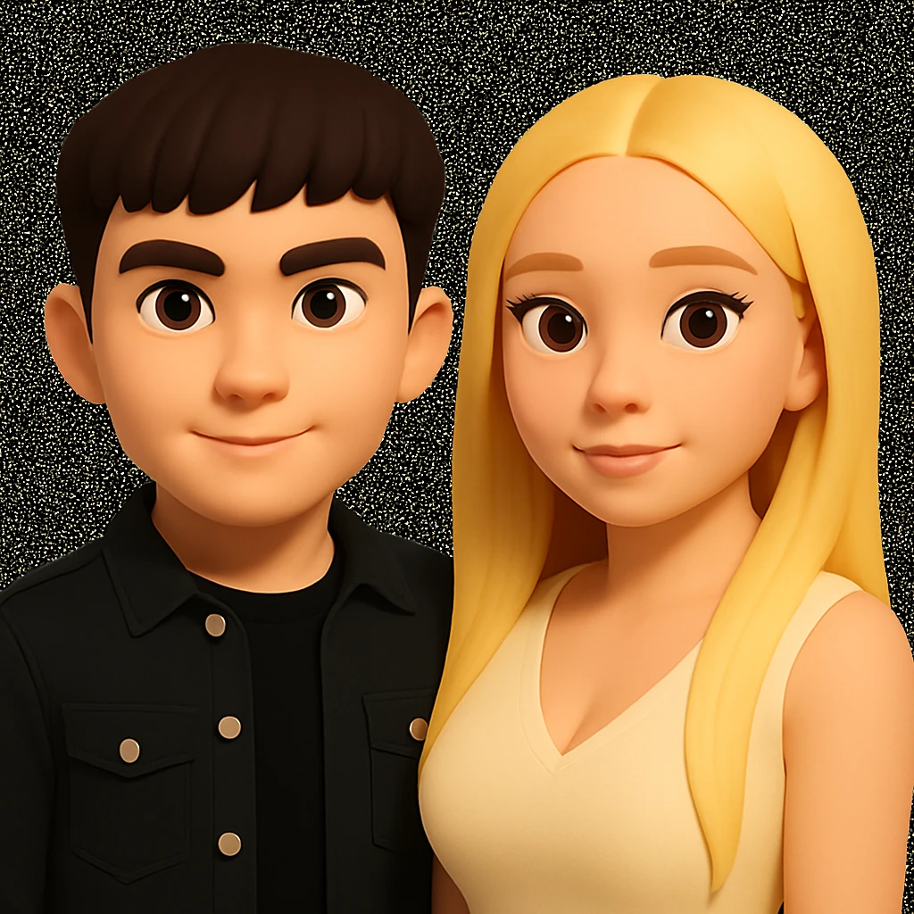 Slightly increase the volume of the upper body of the girl and slightly rotate her to face forward, maintaining the style of the original image. emoji