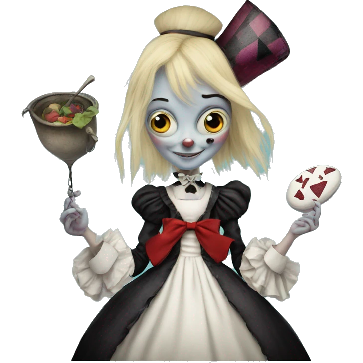 Alice in Wonderland as imagined by Tim Burton emoji