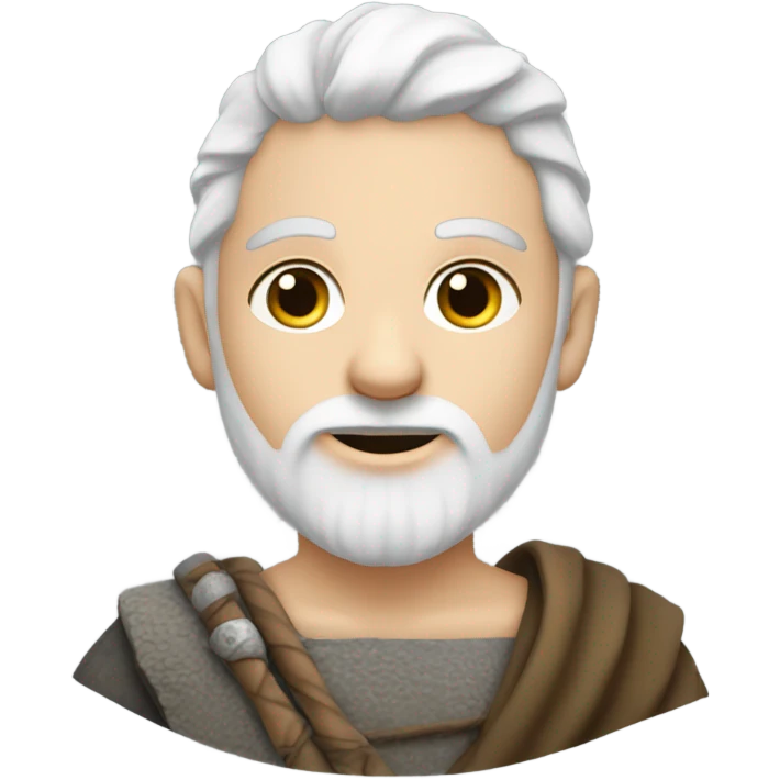 10th century boy shepherd whit white skin and bear emoji
