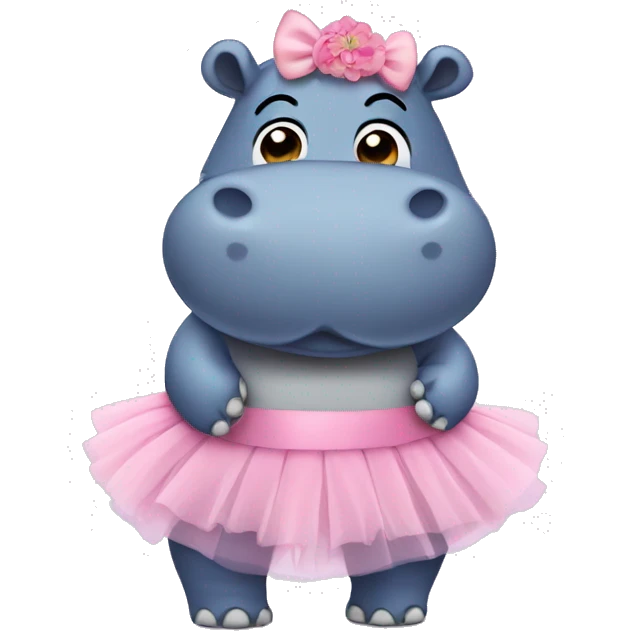 Hippo in a tutu emoji