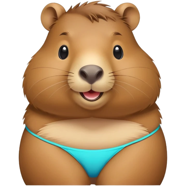 Capybara in a bikini  emoji