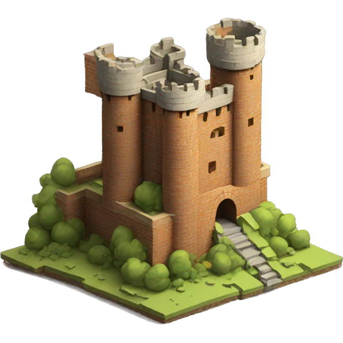 
a crumbling castle. built of bricks emoji