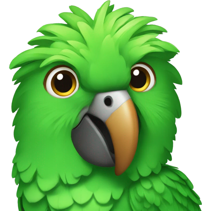 Papagaio verde emoji