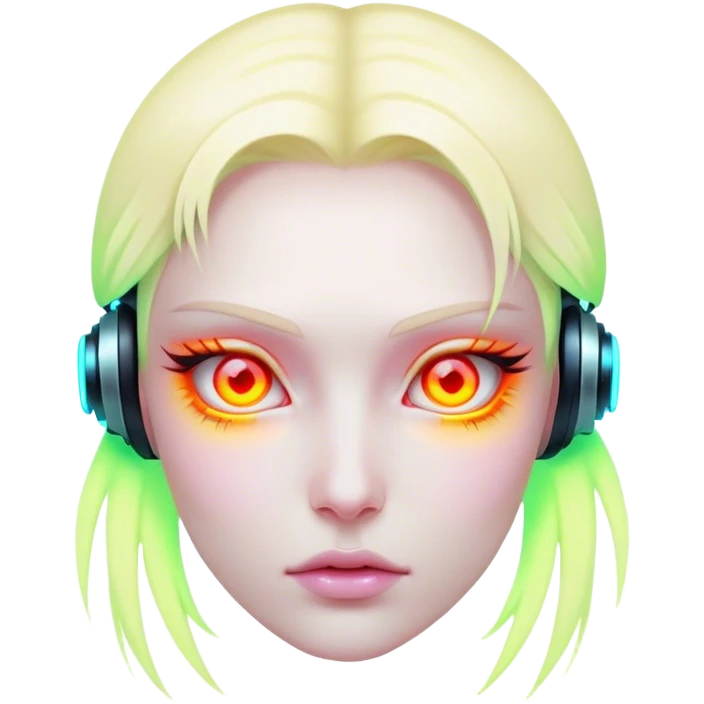 neon cyberpunk style cyber eyes emoji