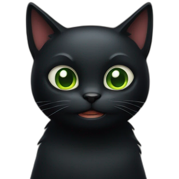 evil genius black cat emoji
