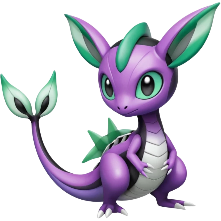Violet-purple-black-white-gradients Meloetta-Rayquaza-Chatot-Pokémon-Fakémon-creature emoji