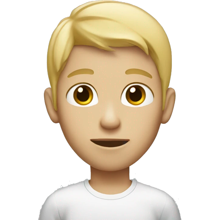 skinny kid with blonde hair emoji