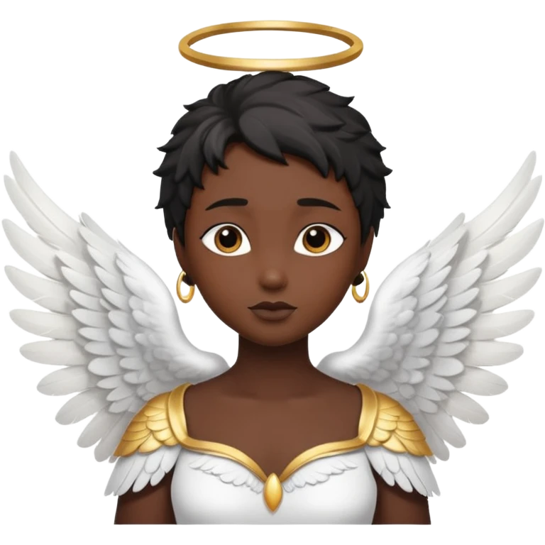 angel with black skin emoji