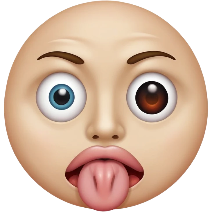 A face sticking out their tongue with a peace sign over their eyeball emoji