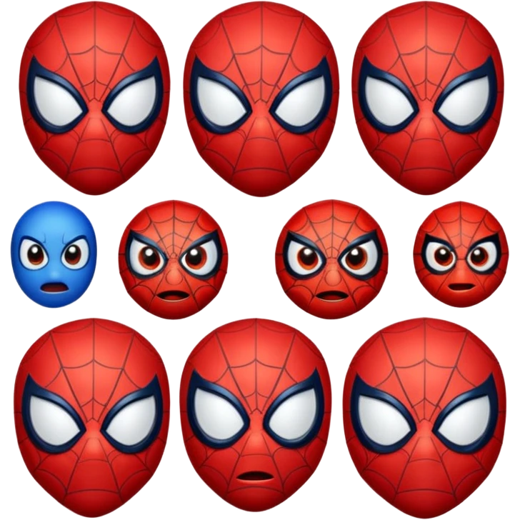 Please create spider man face emojis emoji