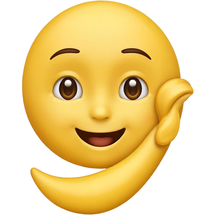 Emoji face looking up holding its neck while smiling  emoji