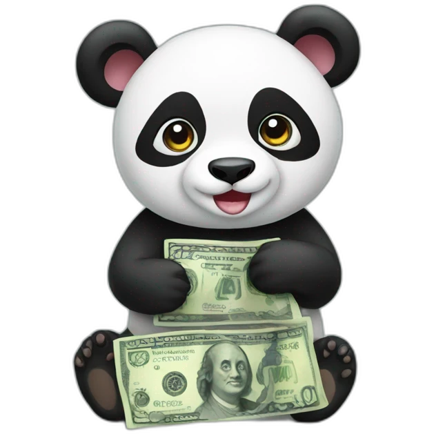 Panda money emoji