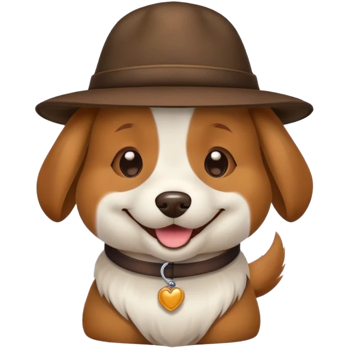 Dog with a hat emoji
