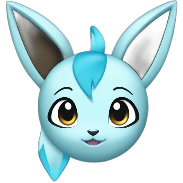 Glaceon Pokemon ears hanging down emoji