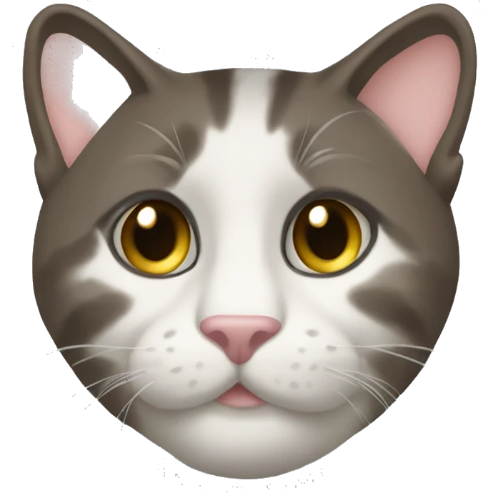 Коричневая пятнистая кошечка emoji