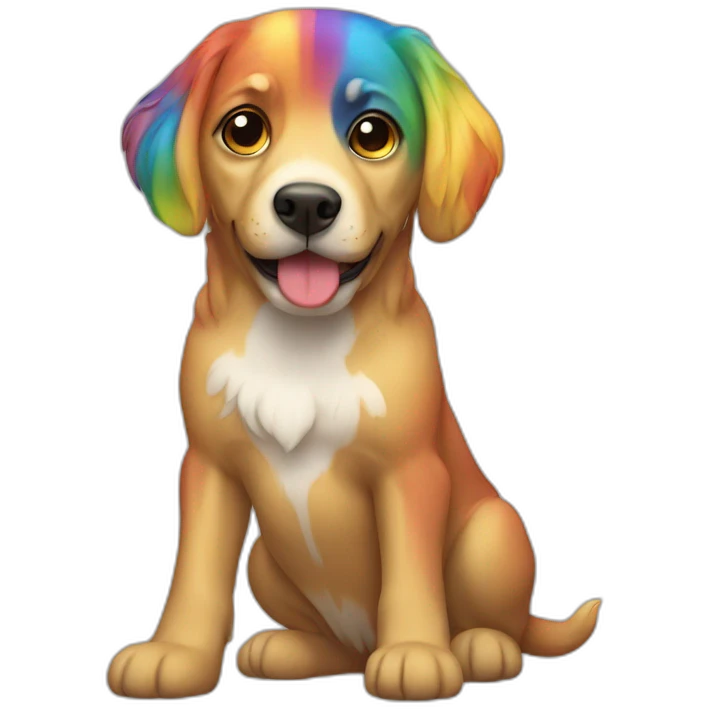 rainbow-dog emoji