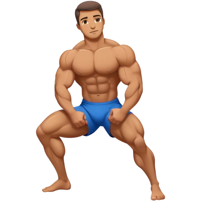 bodybuilder hamstring stretch emoji