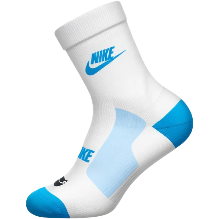 single white sock with Nike logo emoji