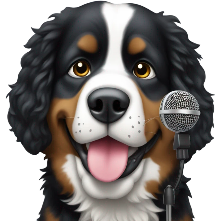Berner talking into a microphone  emoji