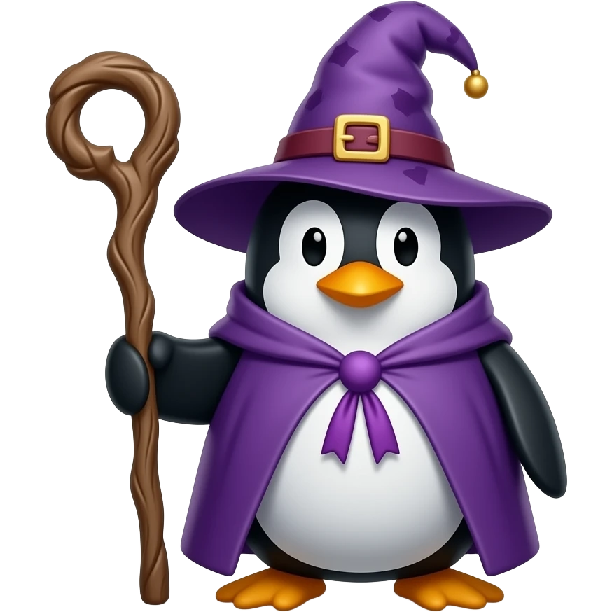 Penguin Wizard emoji