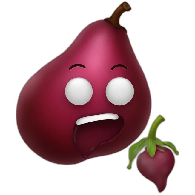Poop after eating beets emoji
