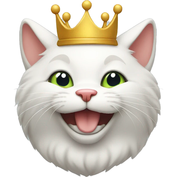 happy cat with crown emoji
