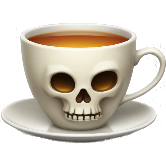 Tea cup with skull on it  emoji