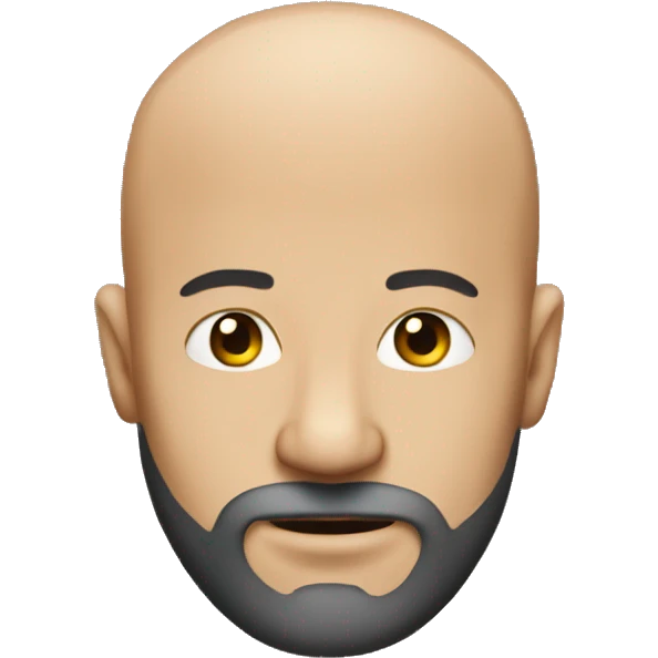 Bald man with beard  emoji