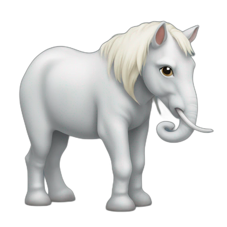 Un cheval sur un éléphant emoji