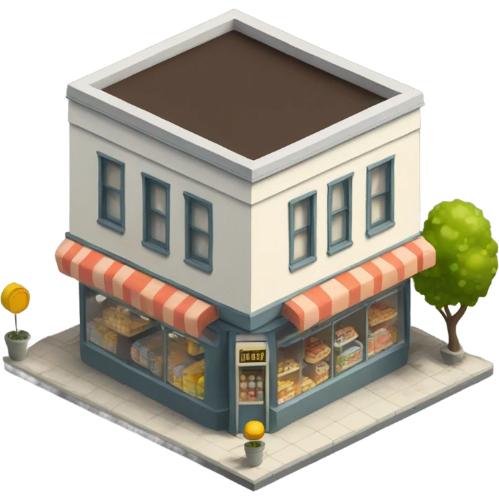 shop and flats isometric emoji